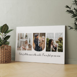 Morsa Photo Collage Mors dag Gift Canvastryck