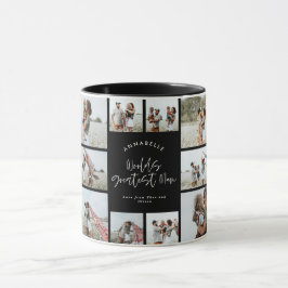Morsa svarta elegant modern minimal fotokollage mugg