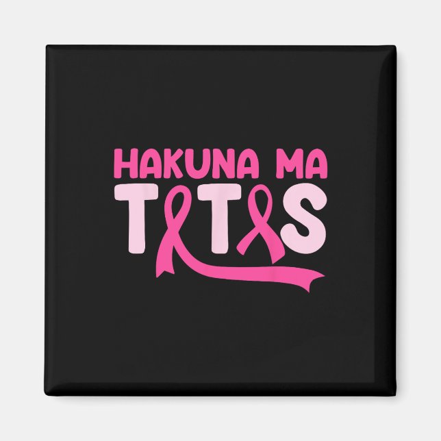 Morsa Tatas Breast Cancer Awareness Support Rosa R Magnet (Framsidan)