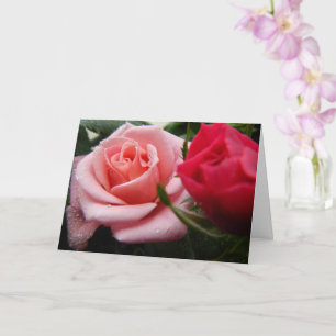 Morsa We Kärlek You Rosa Röd ros Mors dag Kort