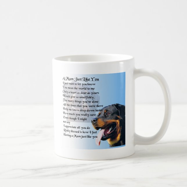 Morsadikt - Rottweiler design Kaffemugg (Höger)