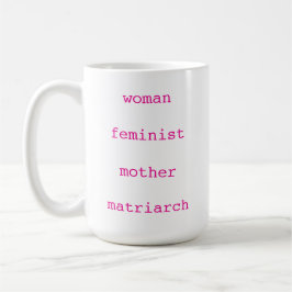 Morsdag Feministisk Varmrosa Maskinskriftstil Kaffemugg