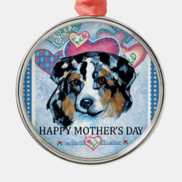 MORSDAGENS AUSTRALIAN SHEPHERD JULGRANSPRYDNAD METALL