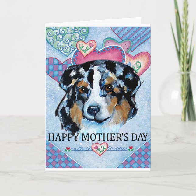 MORSDAGENS AUSTRALIAN SHEPHERD KORT (Framsida)