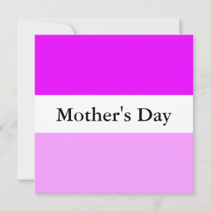 MORSDAGENS DAG Vackra Tvåton Rosa Vita Ränder Julkort
