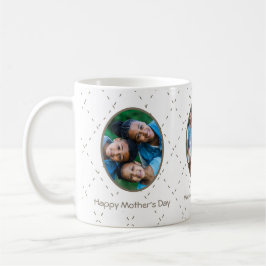 Morsdags familjefoton och meddelande kaffemugg
