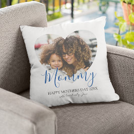 Morsdags hjärta Foto Minnessak Kastkudde Kudde