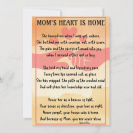 Morsdags Hjärtat är Hemma Platt Julkort