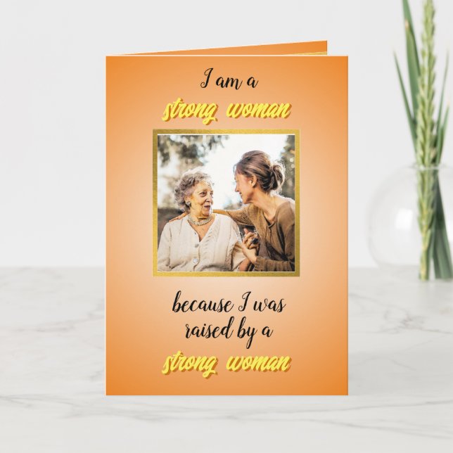 Morsdags kort från vuxen dotter till äldre mamma (Framsida)