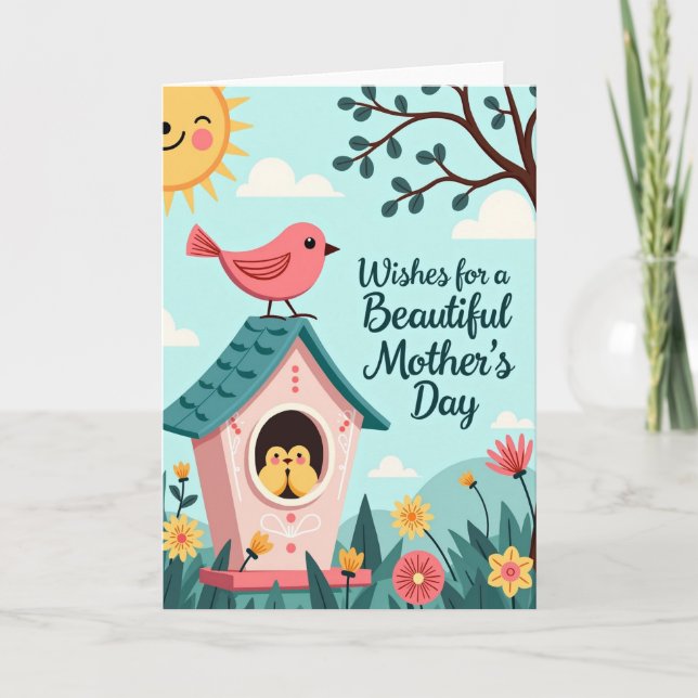 Morsdags kort med leende sol (Framsida)