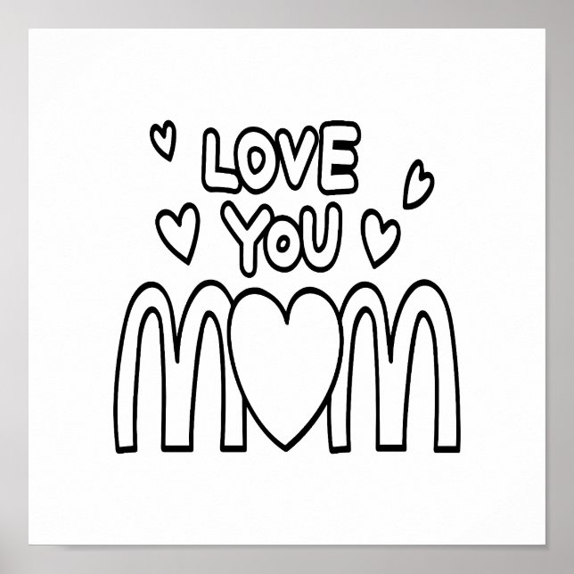 Morsdags kort, rolig morsdagspresent till mamma poster (Framsidan)