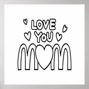 Morsdags kort, rolig morsdagspresent till mamma poster