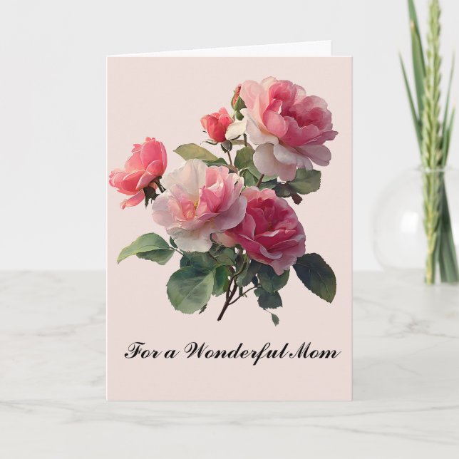 Morsdags kort Rosbukett Söt Blommig (Framsida)