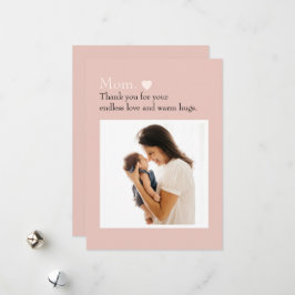 Morsdags Platt julkort med foto|Text