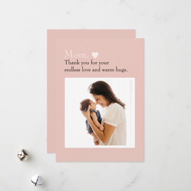 Morsdags Platt vykort med foto|Text (Fram/Back In Situ)