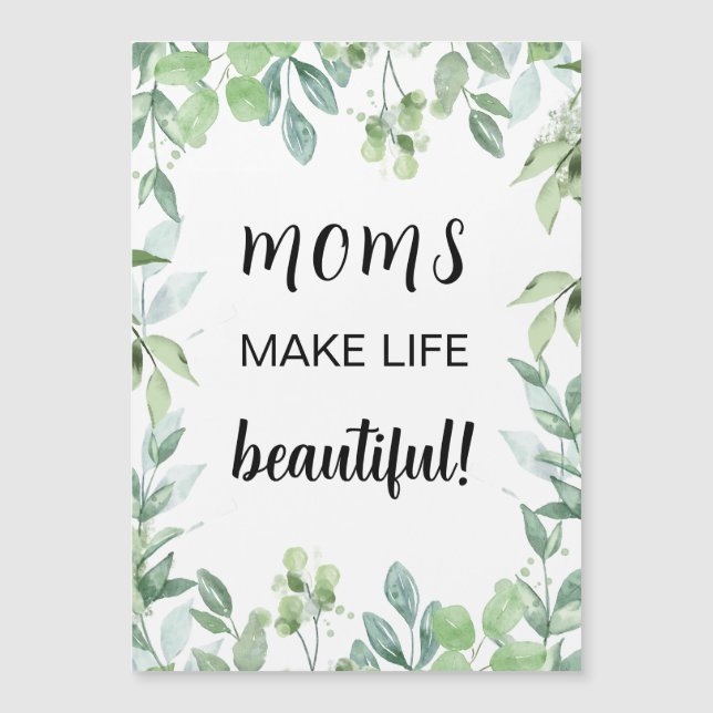 Morsdags Word Art med lövverk (Framsida)