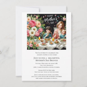 Morsdagsbrunch för familjen inbjudningar