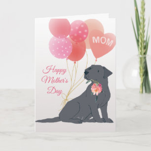 Morsdagskärlek Svart Labrador Retriever Hund Kort
