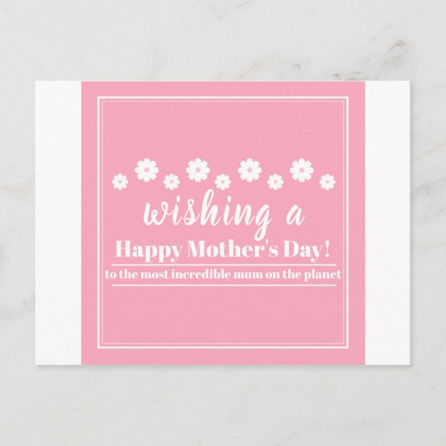 Morsdagskort, bästa mamma någonsin vykort (Framsida)