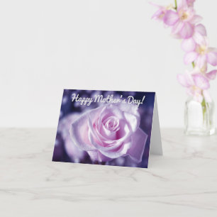Morsdagskort med den mjukaste rosa rosen kort