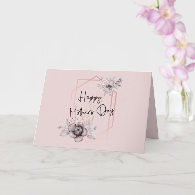 Morsdagskort Rosa blommor med meddelande inuti (Orkide)