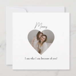 Morsdagsplatt vykort med hjärta-foto