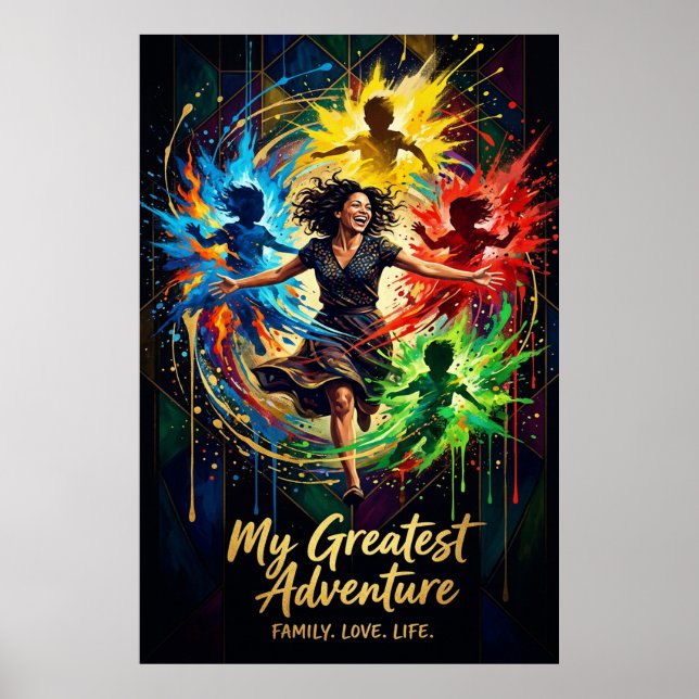Morsdagspresent — Afrikansk drottning blomkrona ko Poster (Framsidan)
