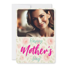 Morsdagspresent Blommig Högtidskort Anpassad Foto