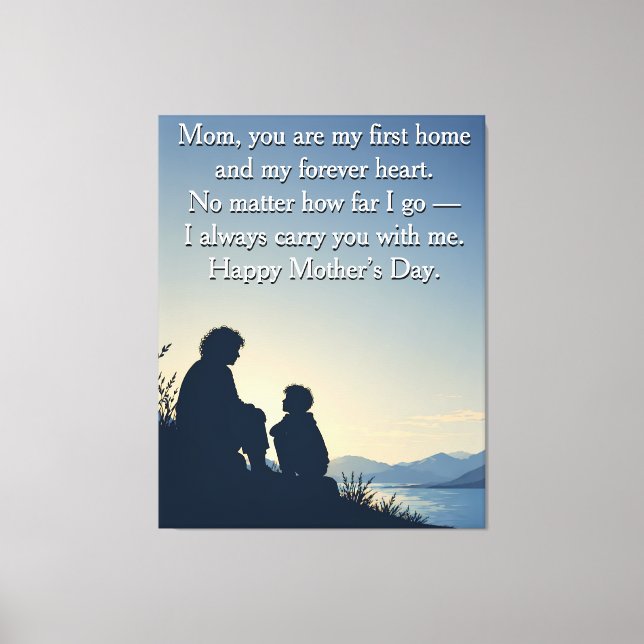 Morsdagspresent till mamma Kärlekskvot Canvas (Framsida)