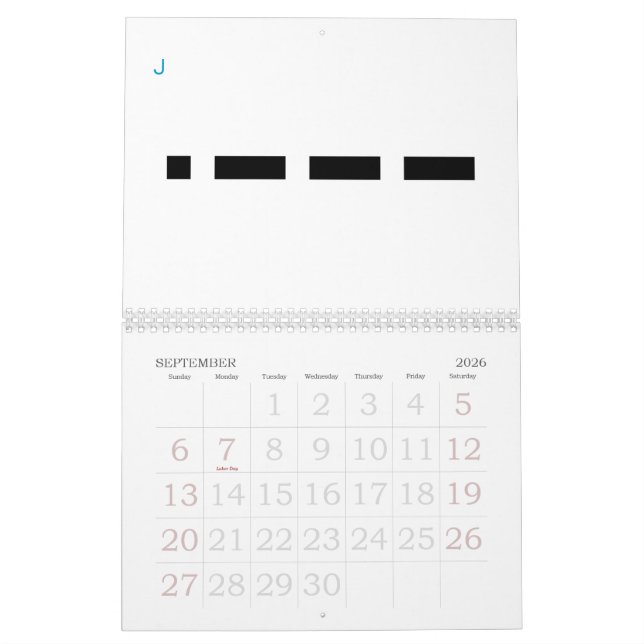 Morse Code 24 Months Alphabet Kalender (Sep 2026)