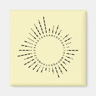 Morse Code Alfabet – Mjuk Gul Lärande Magnet