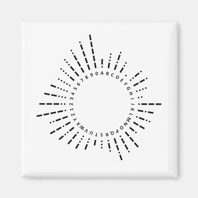 Morse Code Alphabet Magnet (Framsidan)
