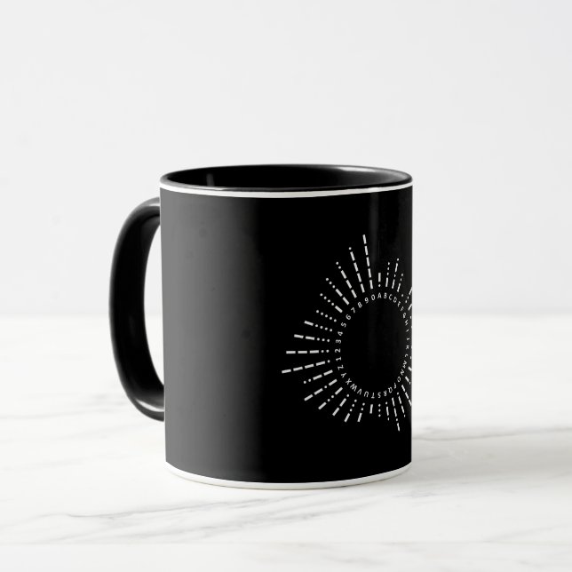 Morse Code Alphabet Mugg (Framsida vänster)