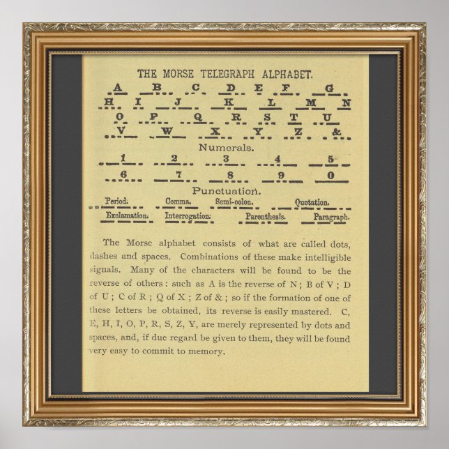 Morse Code Alphabet Poster (Framsidan)