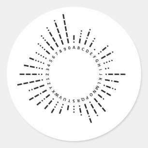 Morse Code Alphabet Runt Klistermärke