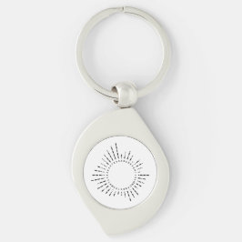 Morse Code Alphabet Swirl Silverfärgad Nyckelring