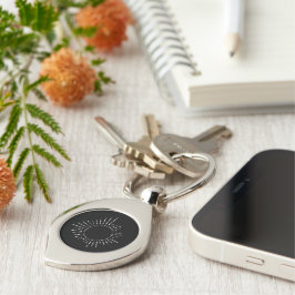 Morse Code Alphabet Swirl Silverfärgad Nyckelring