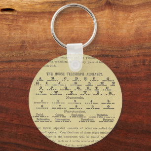 Morse Code Alphabet Telegraph Nyckelring