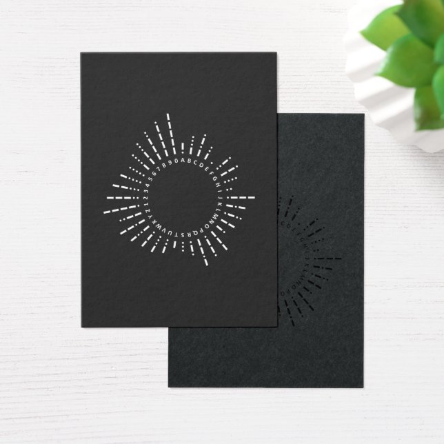 Morse Code Alphabet Visitkort (Skivbord)