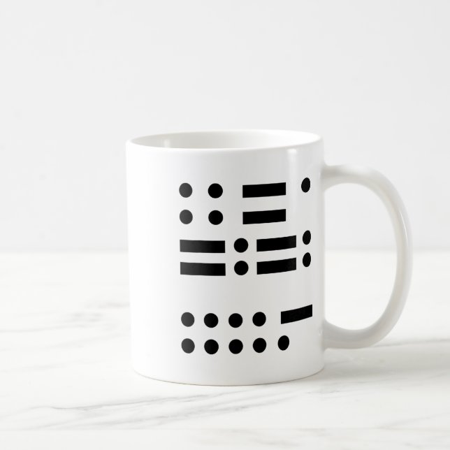 Morse Code Anti Trump 45 Feminist Resistent Tason Kaffemugg (Höger)