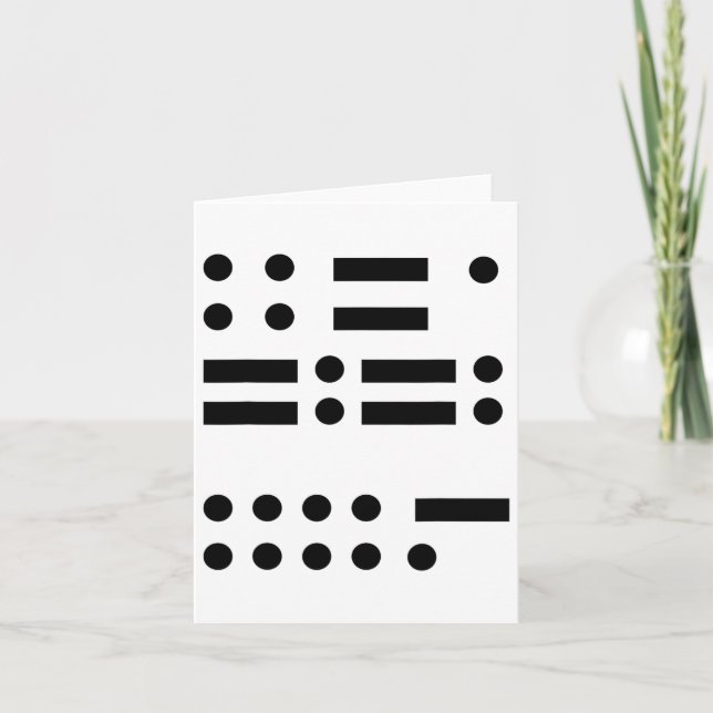 Morse Code Anti Trump 45 Feminist Resistent Tason Kort (Framsida)
