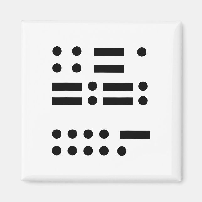 Morse Code Anti Trump 45 Feminist Resistent Tason Magnet (Framsidan)