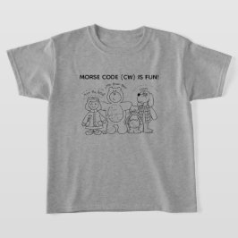 Morse Code är Rolig T-Shirt för Unga Inlärare