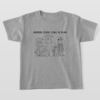 Morse Code är Rolig T-Shirt för Unga Inlärare
