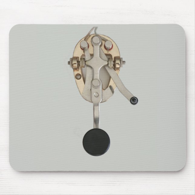 Morse Code CW Nyckel Computer Mousepad Musmatta (Framsidan)