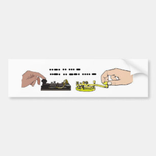 Morse Code Fiist Bumper Sticker Bildekal