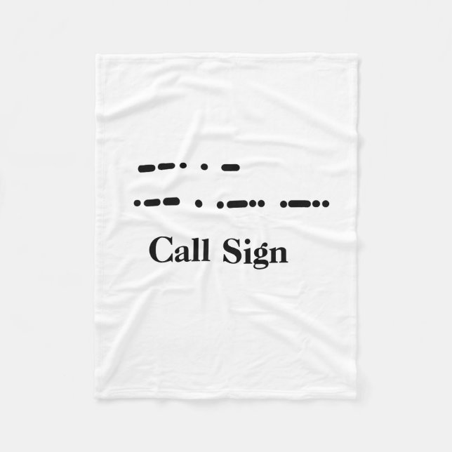Morse Code "Hämta väl" Fleece Blanket. Anpassa den (Framsidan)