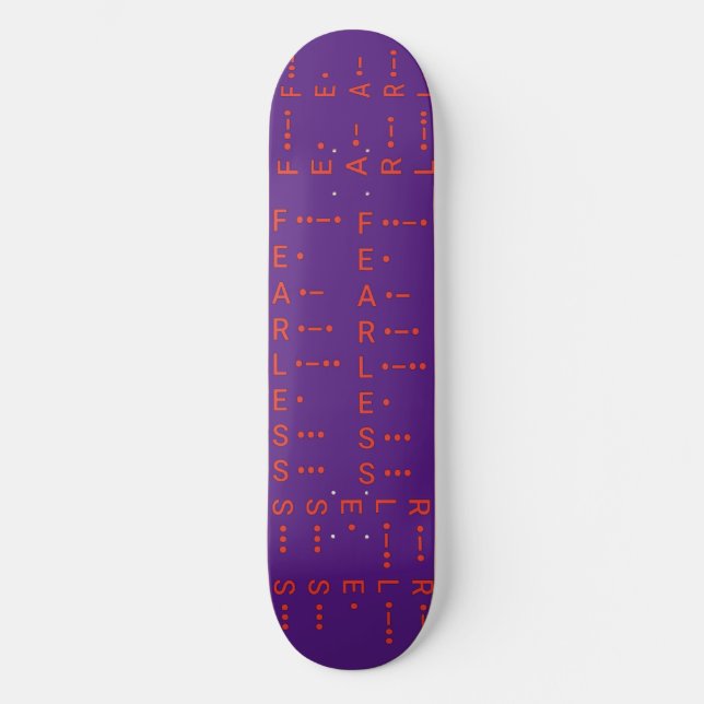 "Morse Code I" Mini Skateboard Bräda 18,5 Cm (Framsida)