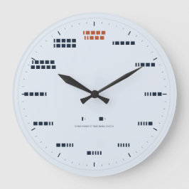 Morse Code-klocka - sann signal längd, himmelblå Stor Klocka