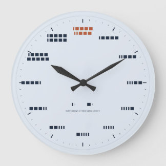 Morse Code-klocka - sann signal längd, himmelblå Stor Klocka